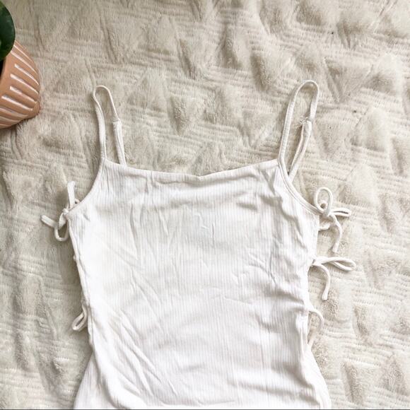 Privacy Please Arden Ivory Open Side Tie Bodysuit - Picture 5 of 7